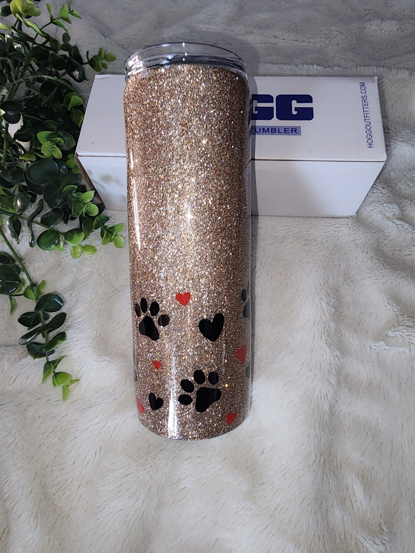 Dog Mom Glitter Tumbler